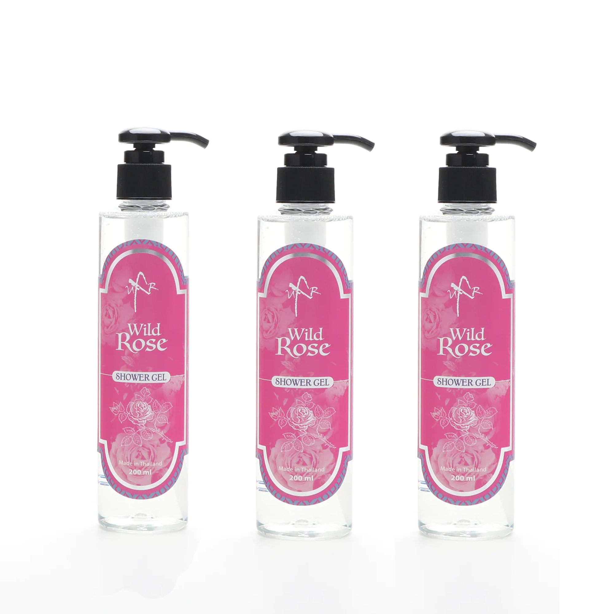UXR Bath & Body Wild Rose Shower Gel 200ML ( Pack of 3 )