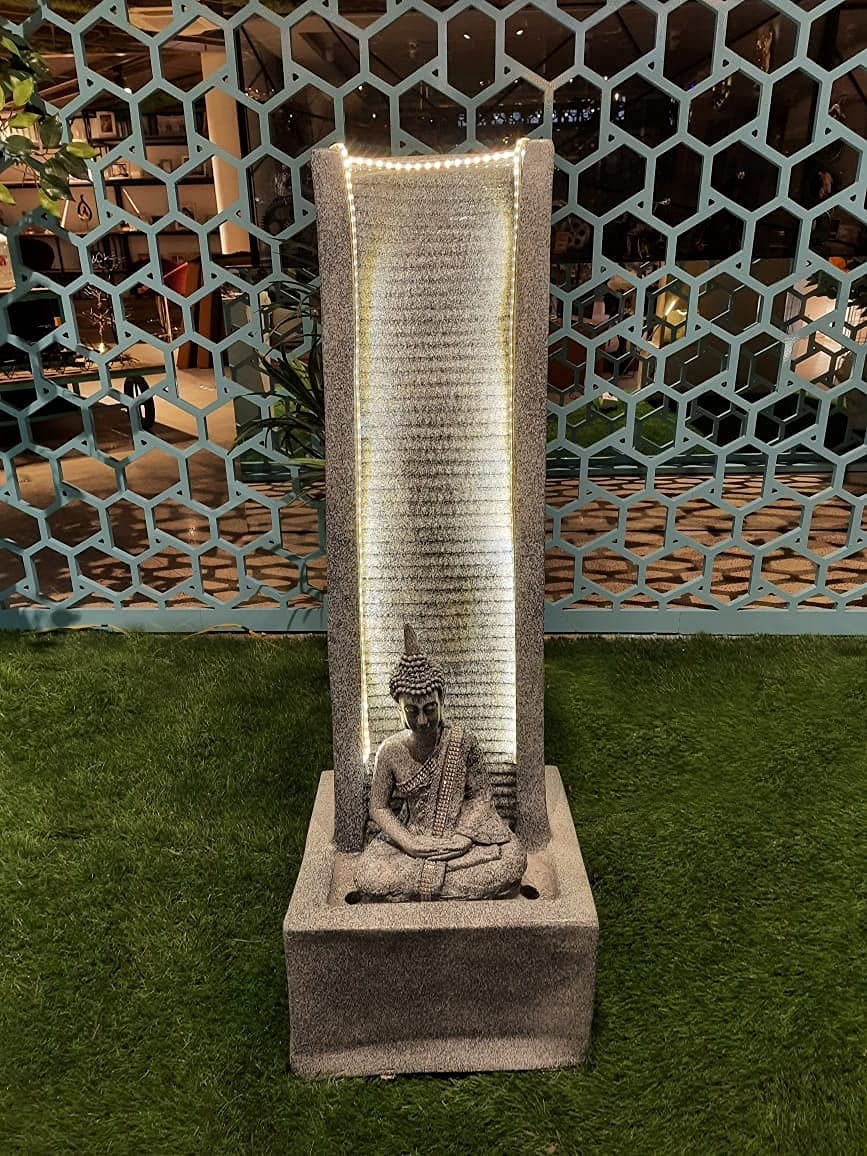 Order Happiness | Order Happiness Buddha Garden Water Fountain (34 x 30 x 100 cm)