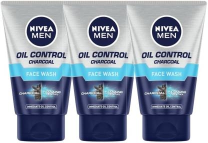 Nivea | Nivea Men Oil Control Charcoal , 100Ml (Pack Of 3) Face Wash  (300 Ml)
