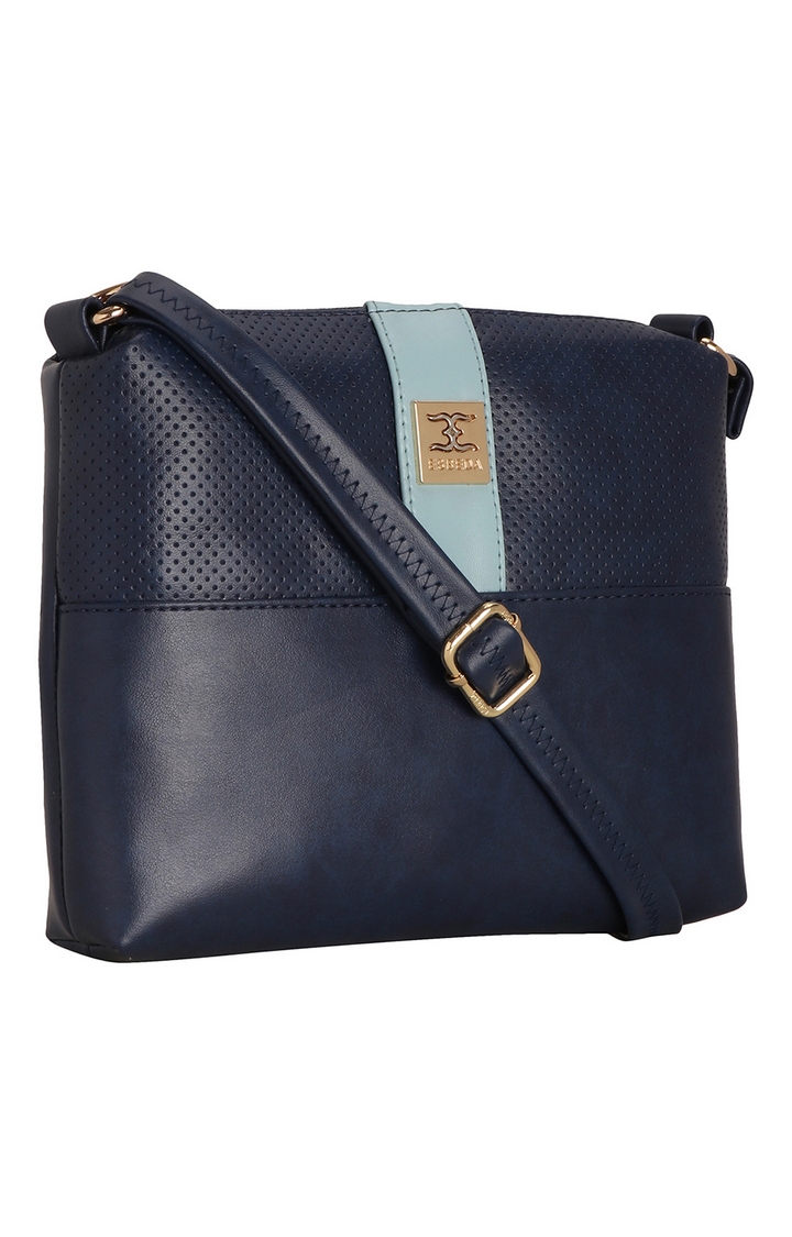 ESBEDA | Navy Blue Solid Handbags 1