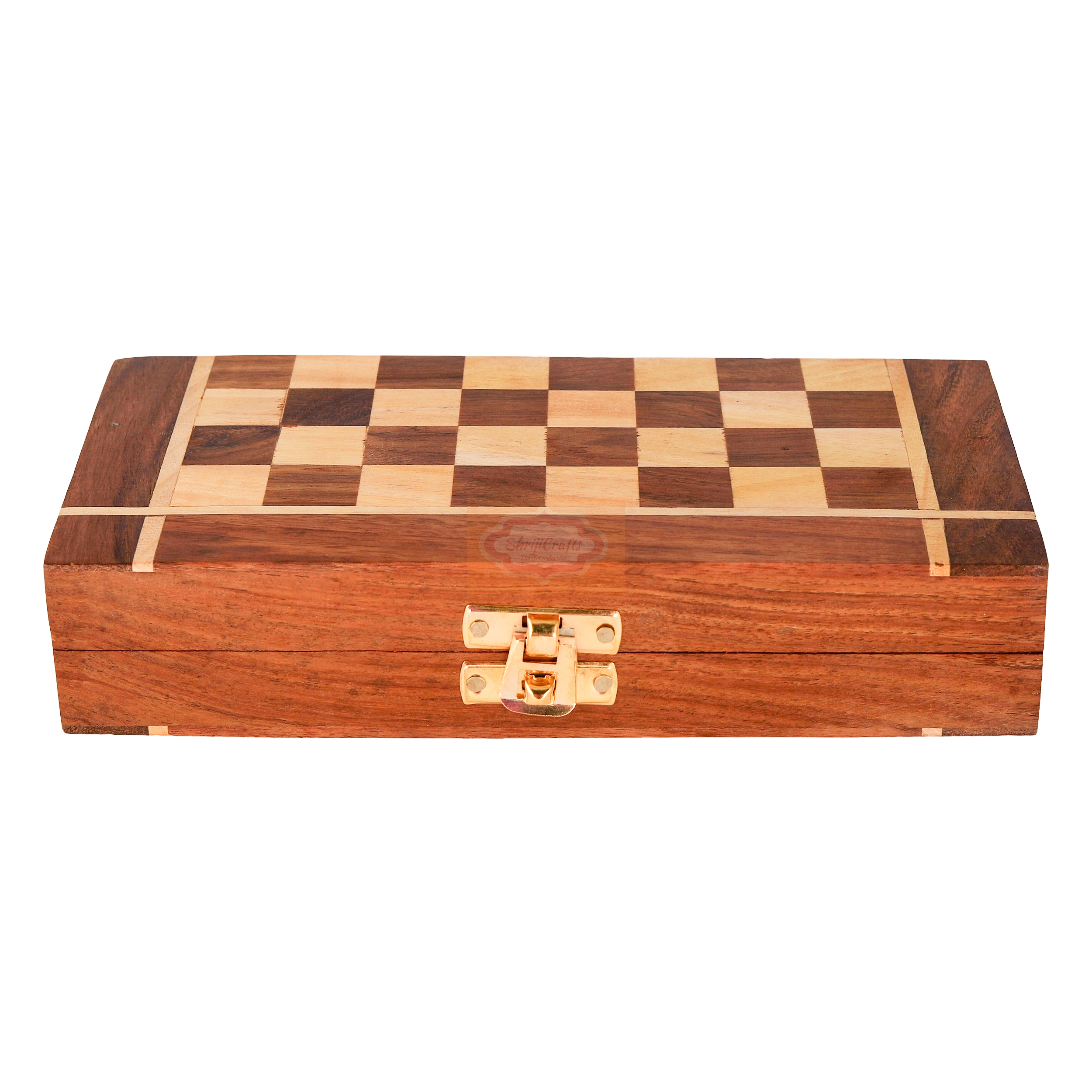 Shrijicrafts | ShrijiCrafts Wooden Handcrafted Non-Magnetic Foldable Chess Board Set Game with Handmade Small Chess Pieces