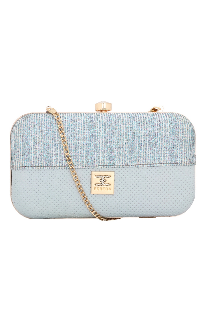 ESBEDA | Sky Blue Solid Clutches