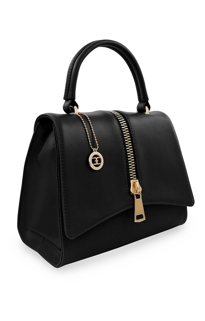 Black Solid Handbags