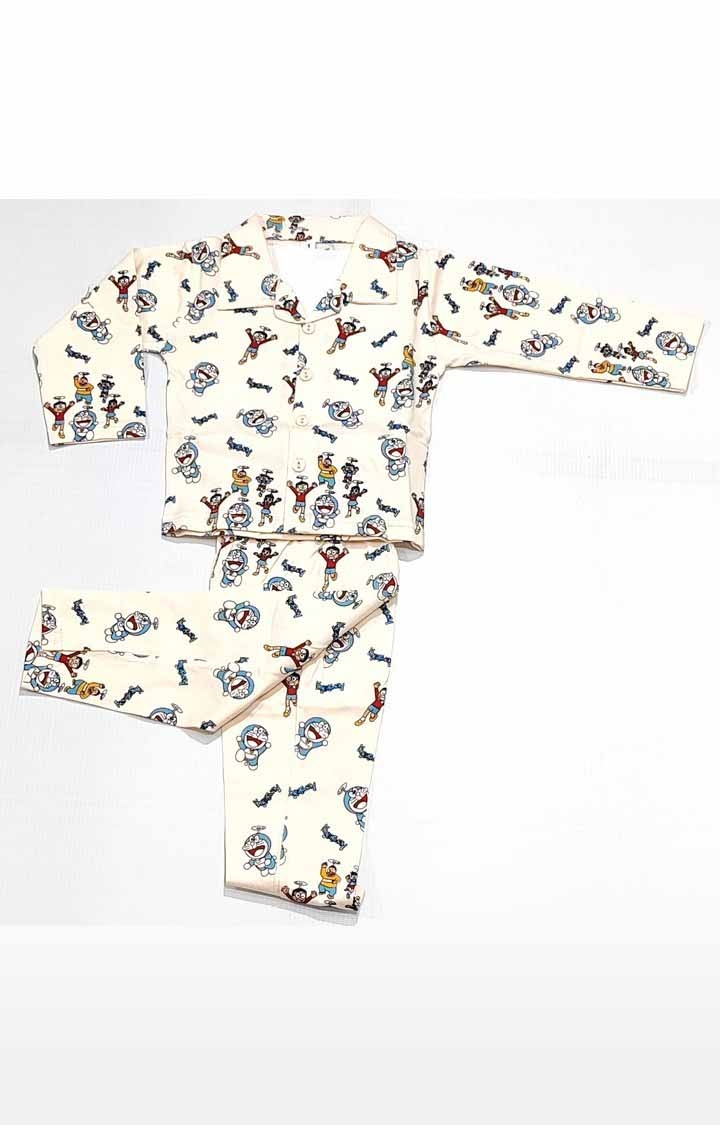 AAAKAR | Peach Stylish Doraemon Printed Top and Pyjama Set