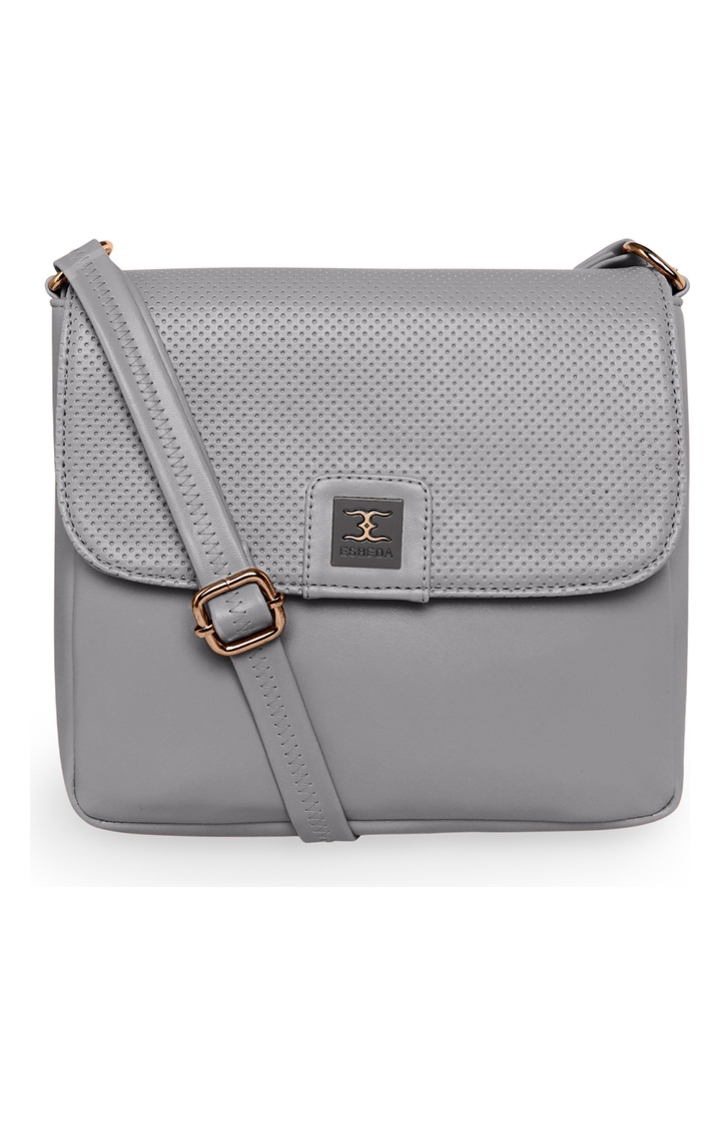 ESBEDA | Grey Solid Sling Bags