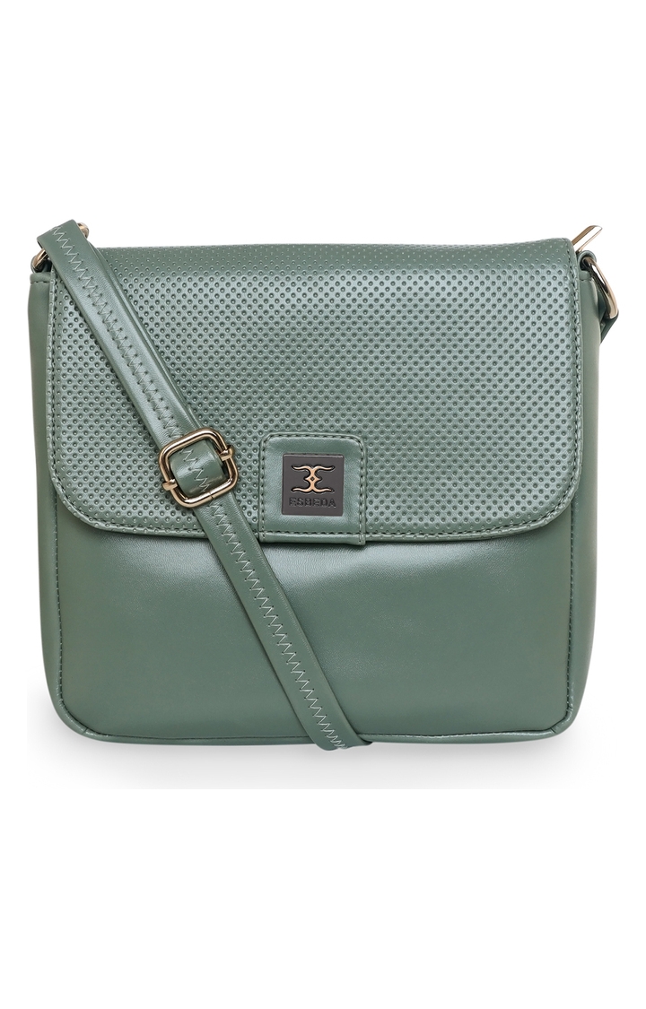 ESBEDA | Dark Green Solid Sling Bags