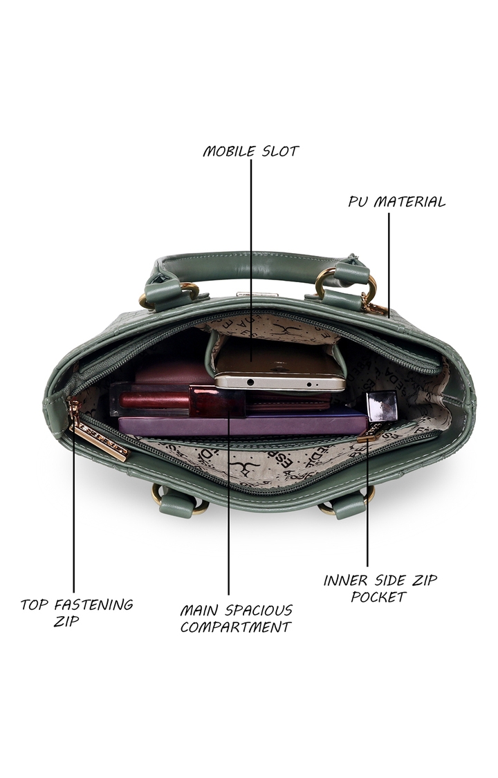 ESBEDA | Olive Green Solid Handbags 3