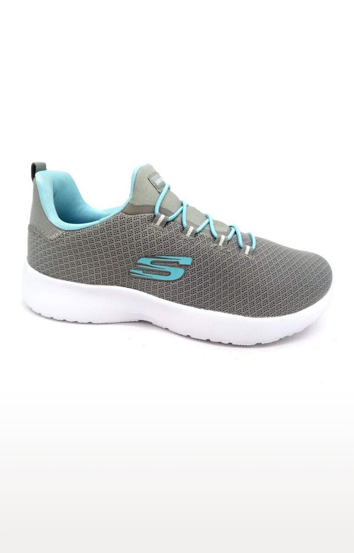 Skechers Women's Dynamight Grey Light Blue Walking Shoes