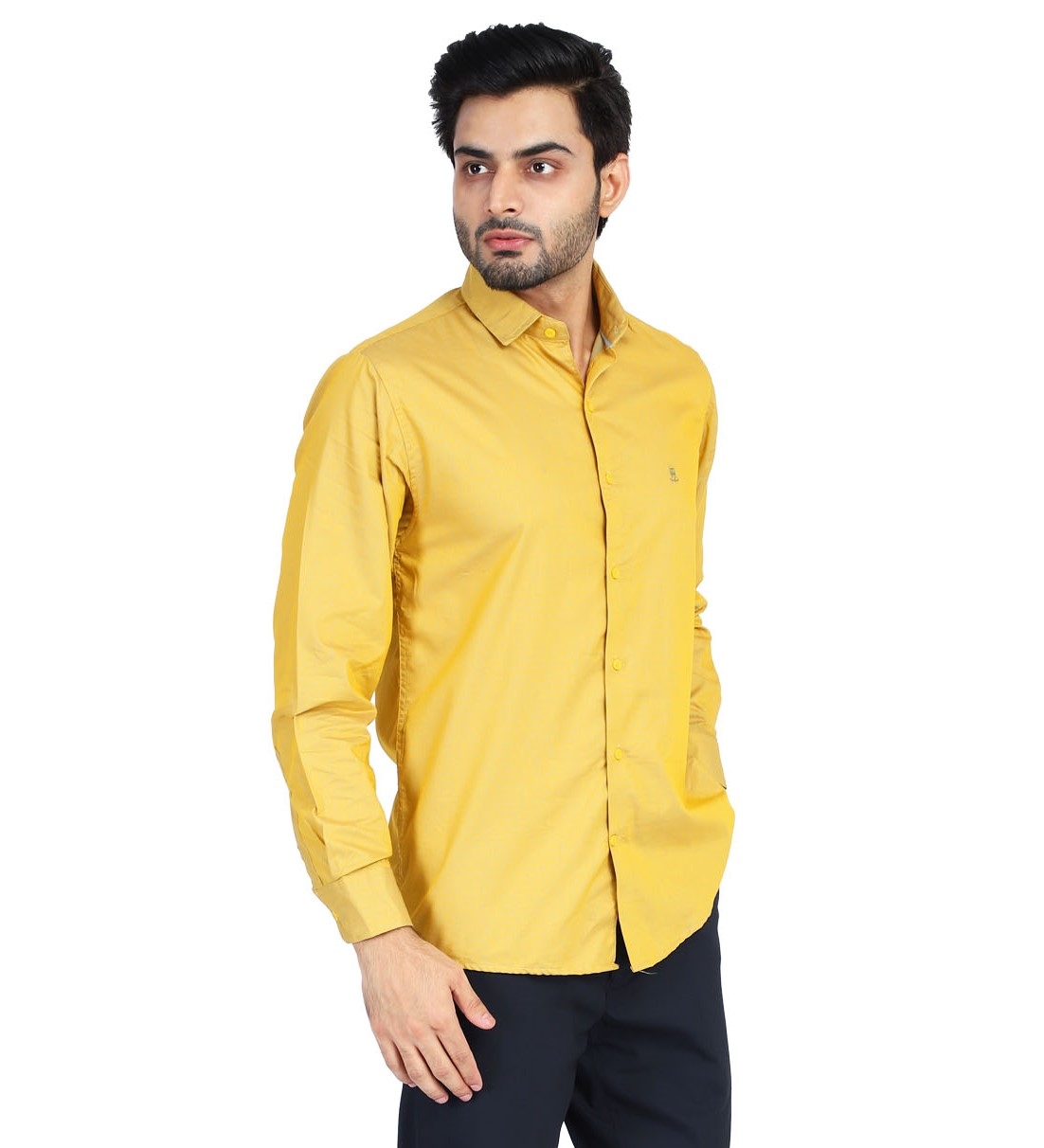 TAHVO | Tahvo Men Yellow Formal Shirt