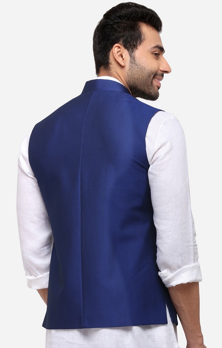 Royal Blue Bandhgala Jacket | Greenfibre