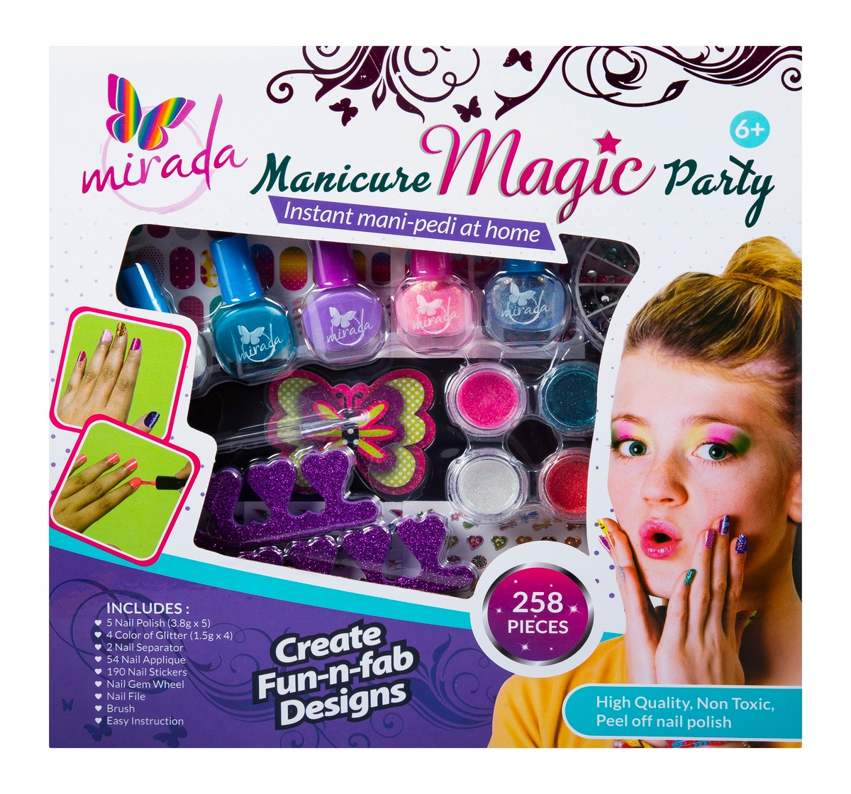 Mirada | Mirada Manicure Magic Party DIY Art & Craft Kits for Kids age 5Y+ 