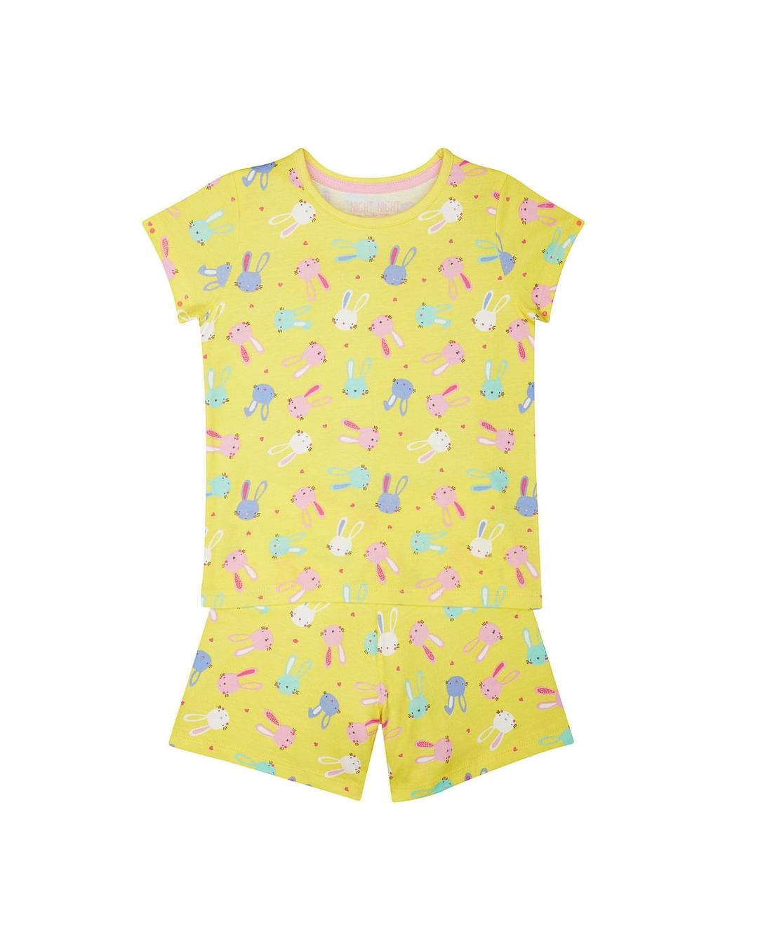 Mothercare | Yellow Printed Nightsuit