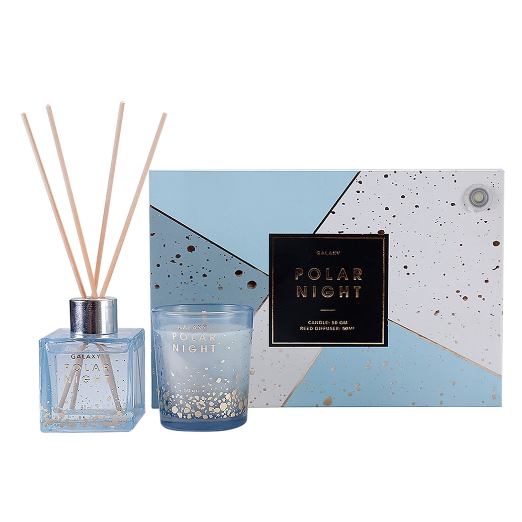 MINISO | Galaxy Candle & Reed Diffuser Gift Box(Polar Night)