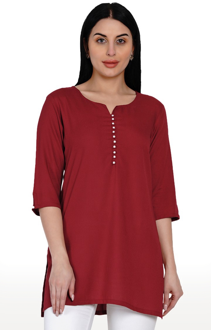 Fabnest | Red Solid Tunics