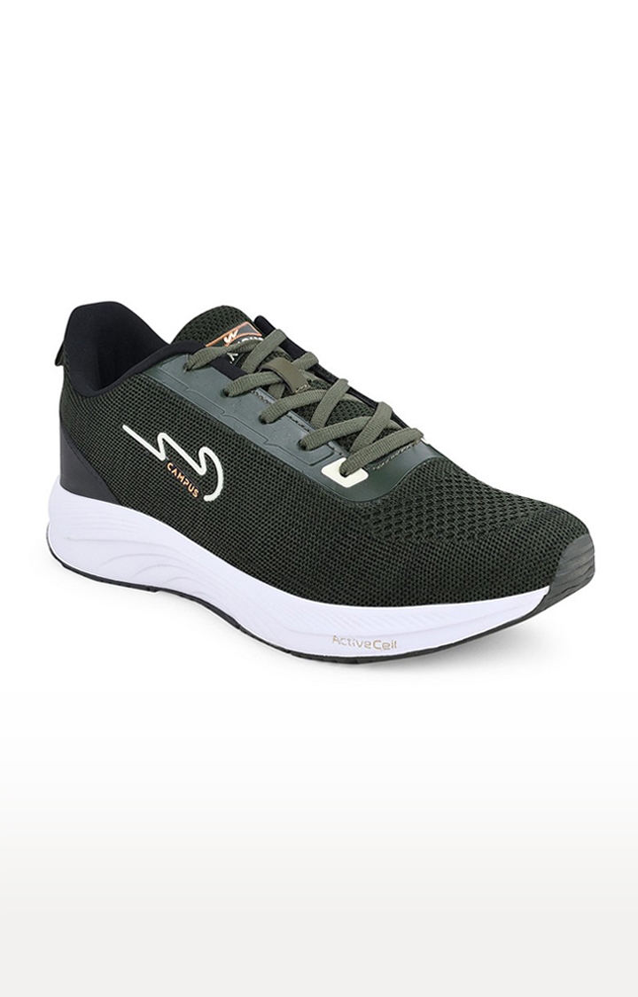 Campus Shoes | Men's Green Mesh Running Shoes