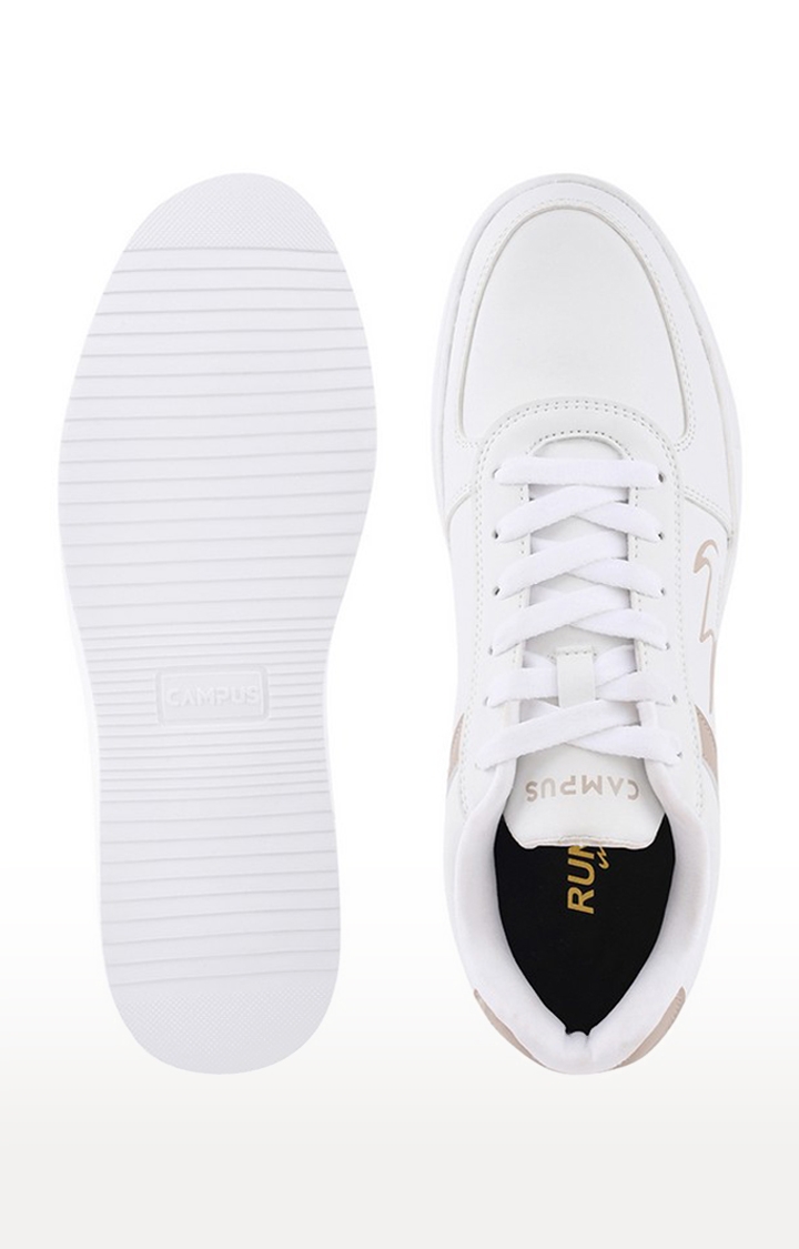 Campus Shoes | Men's White PU Sneakers 2