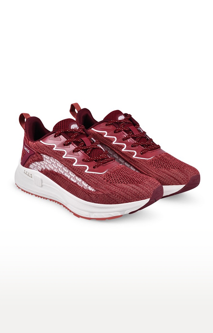 Campus Shoes | Men's Red Mesh Running Shoes