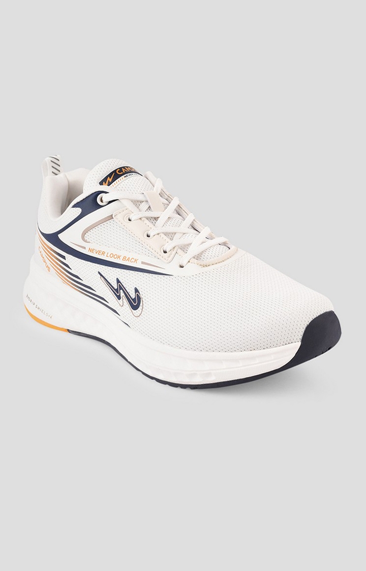 Campus Shoes | Men's White Mesh Running Shoes 