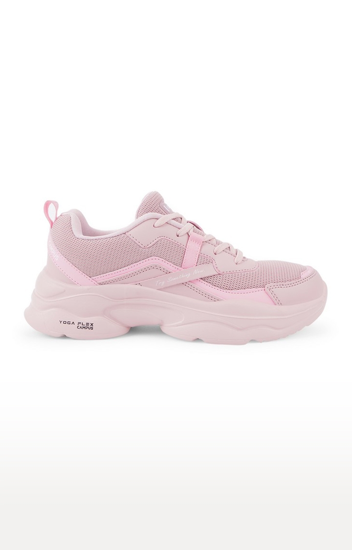 Women's Pink Mesh Running Shoes