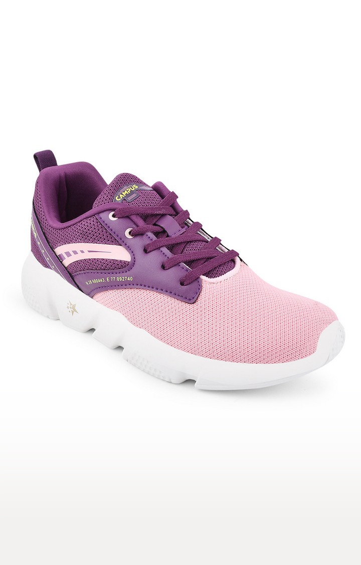 Campus Shoes | Pink And Purple Running Shoe