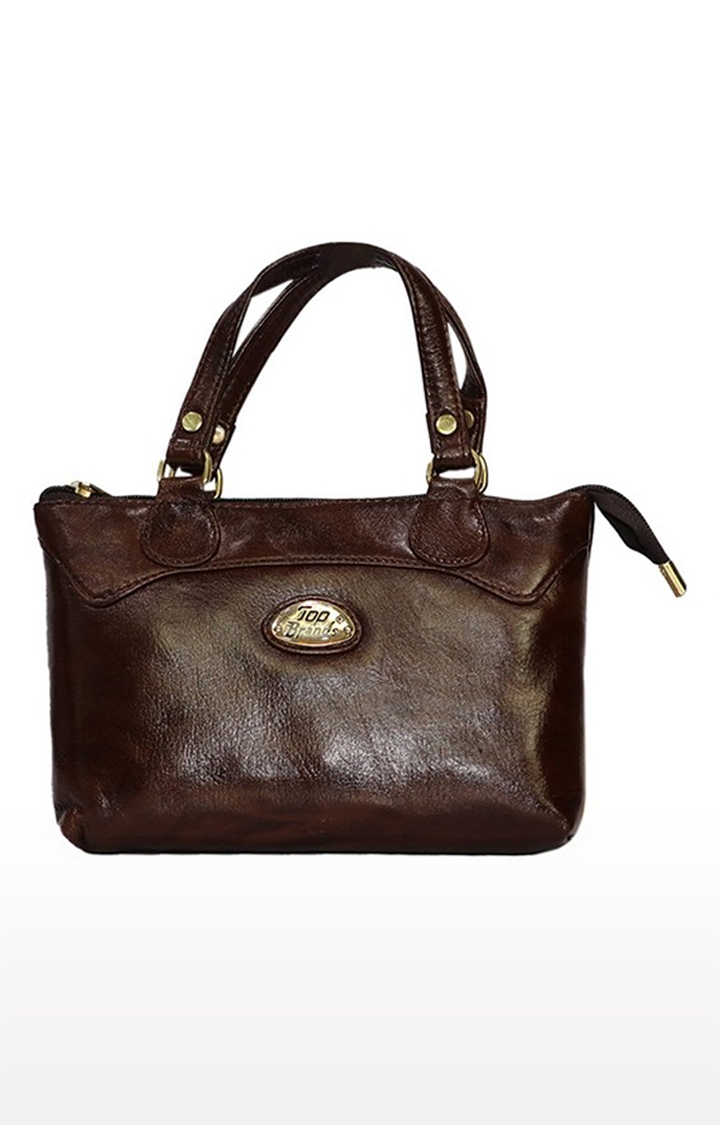 EMM's Stylish Brown Leather Hand Bag