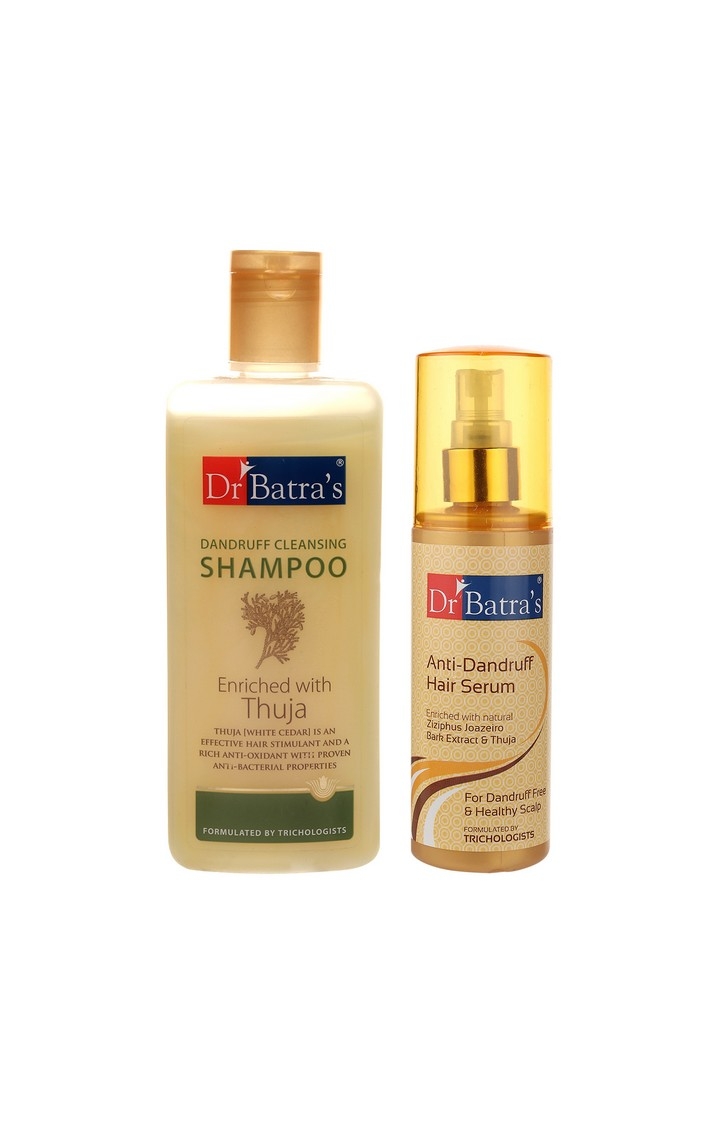 Dr Batra's Dandruff cleansing Shampoo 200 ml and Anti Dandruff Hair Serum  125 ml (Pack of