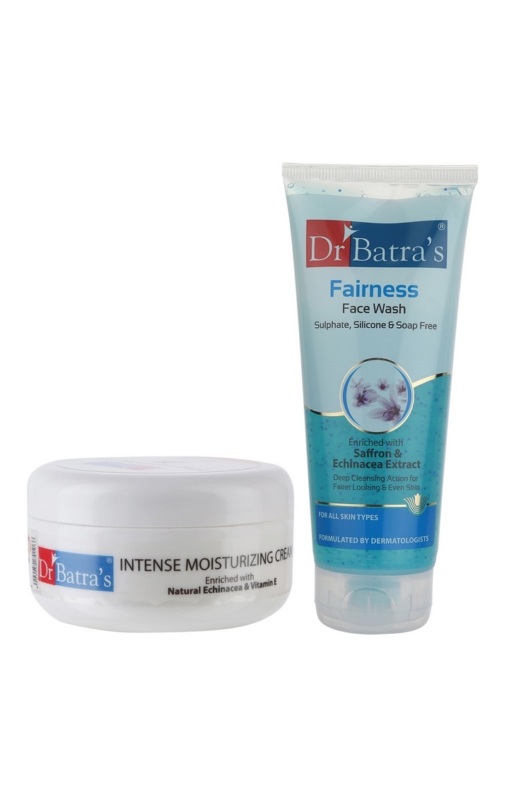 Dr Batra's | Dr Batra's Intense Moisturizing Cream -100 g and Fairness Face Wash 200 gm (Pack of 2 for Men and Women)