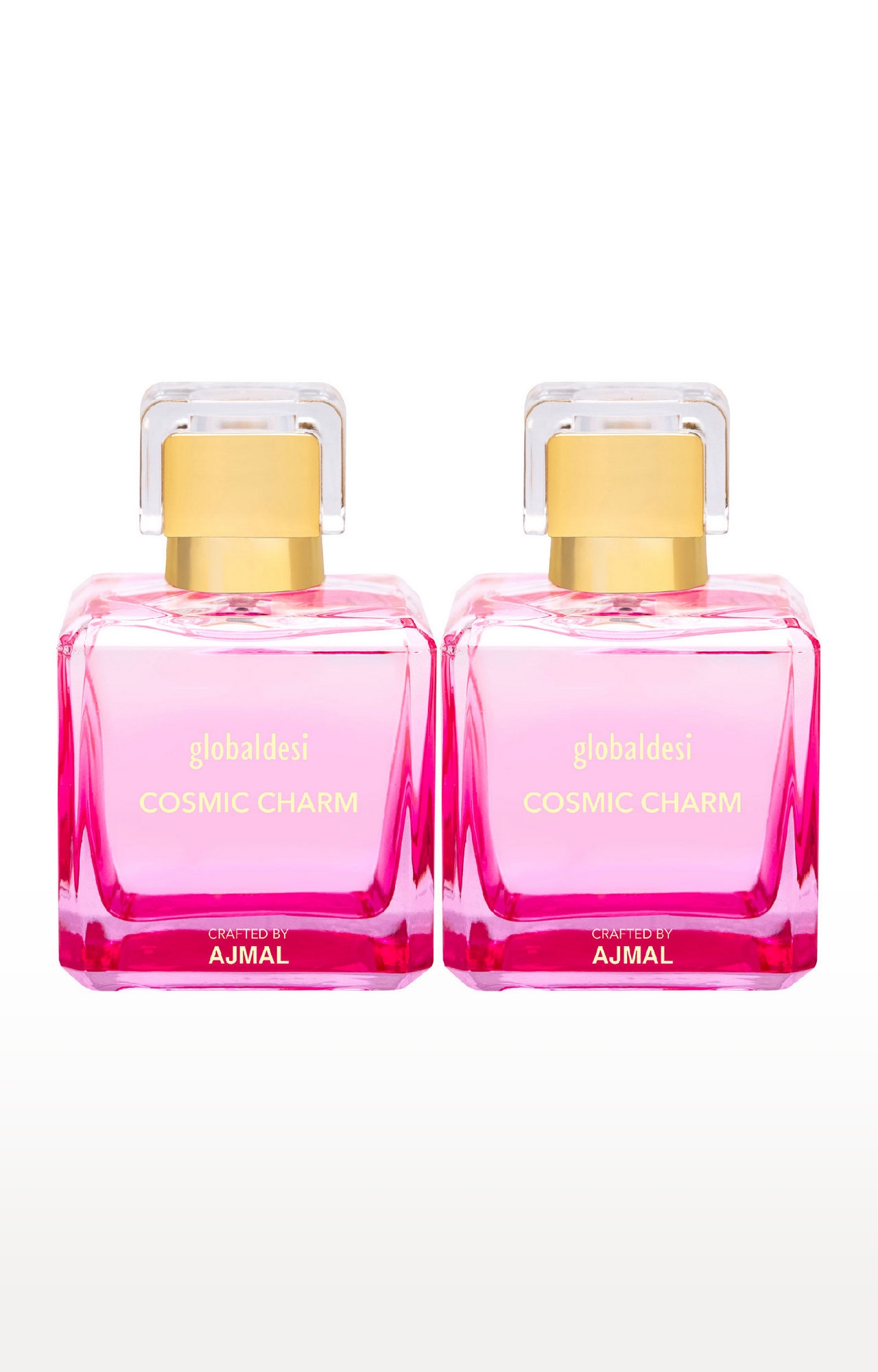 Global Desi Crafted By Ajmal | Global Desi Cosmic Charm Pack of 2 Eau De Parfum 100ML for Women Crafted by Ajmal + 2 Parfum Testers
