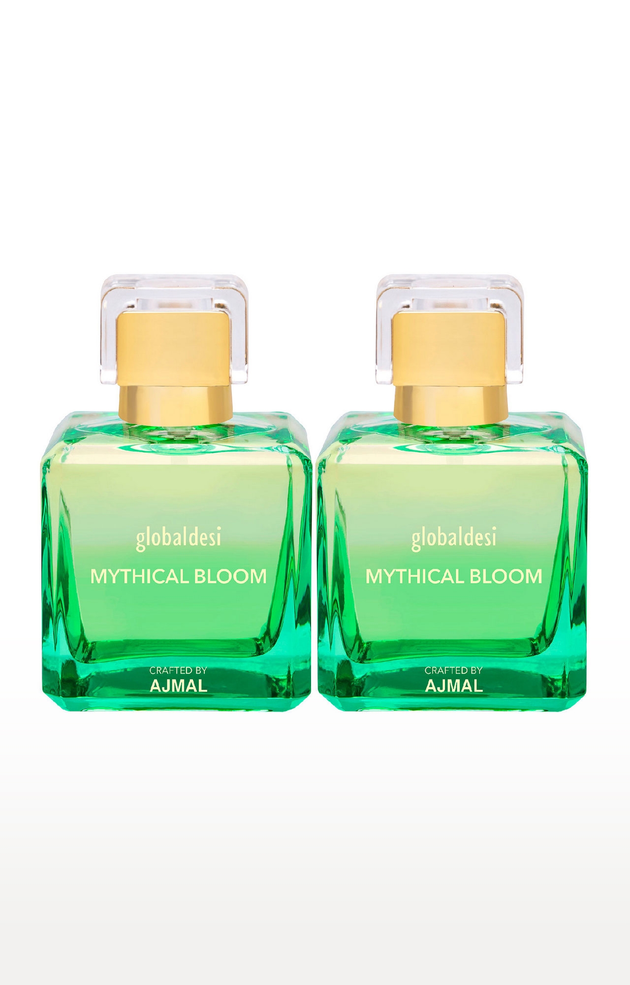 Global Desi Crafted By Ajmal | Global Mythical Bloom Pack of 2 Eau De Parfum 100ML for Women Crafted by Ajmal + 2 Parfum Testers