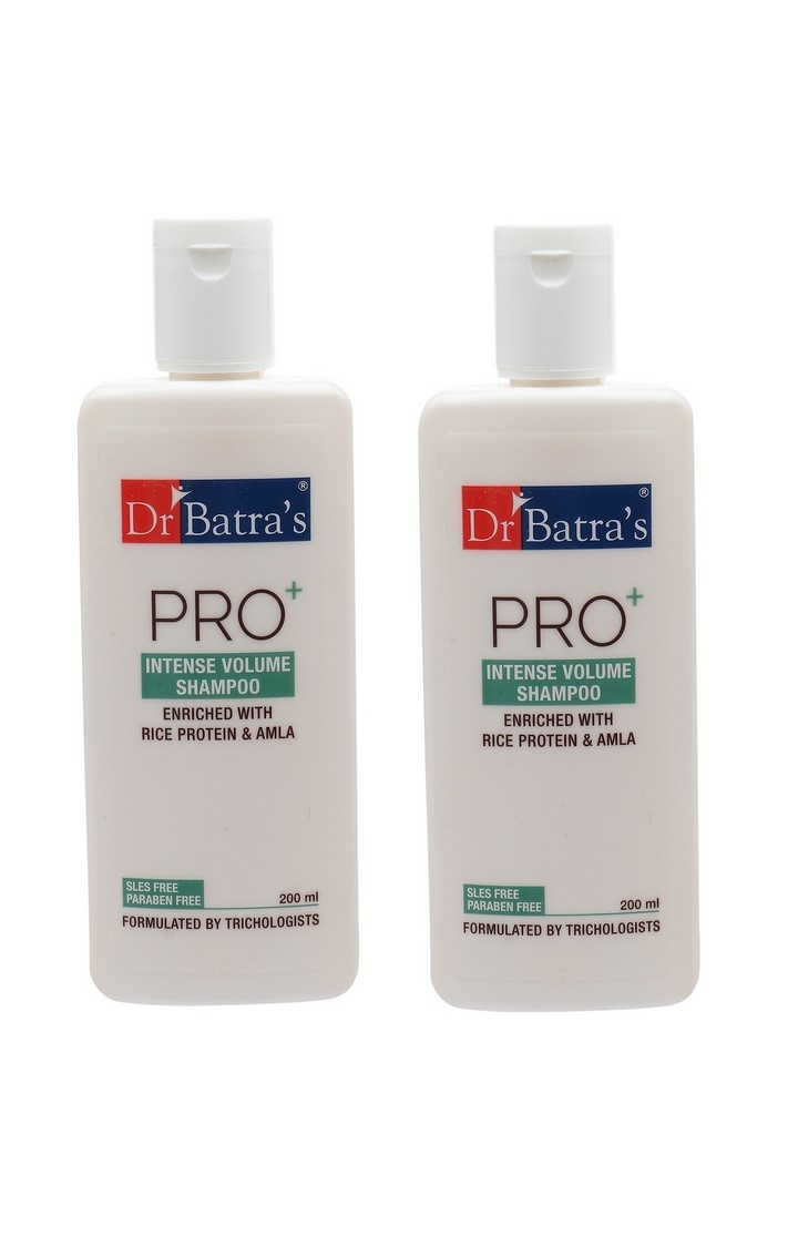 Dr Batra's | Dr Batra's Pro+ Intense Volume Shampoo Enriched With Rice protein & Amla - 200 ml (Pack of 2)