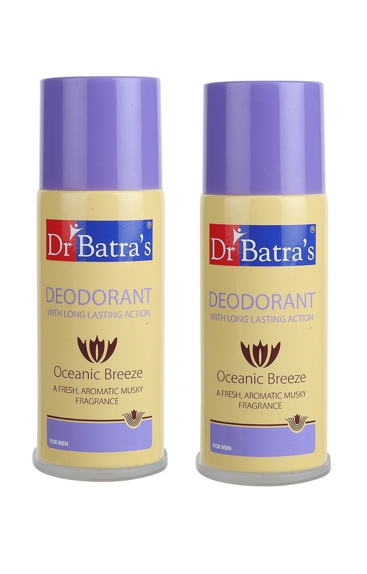 Dr Batra's Deodarant With Long Lasting Action Oceanic Breeze - 100 gm (Pack of 2)