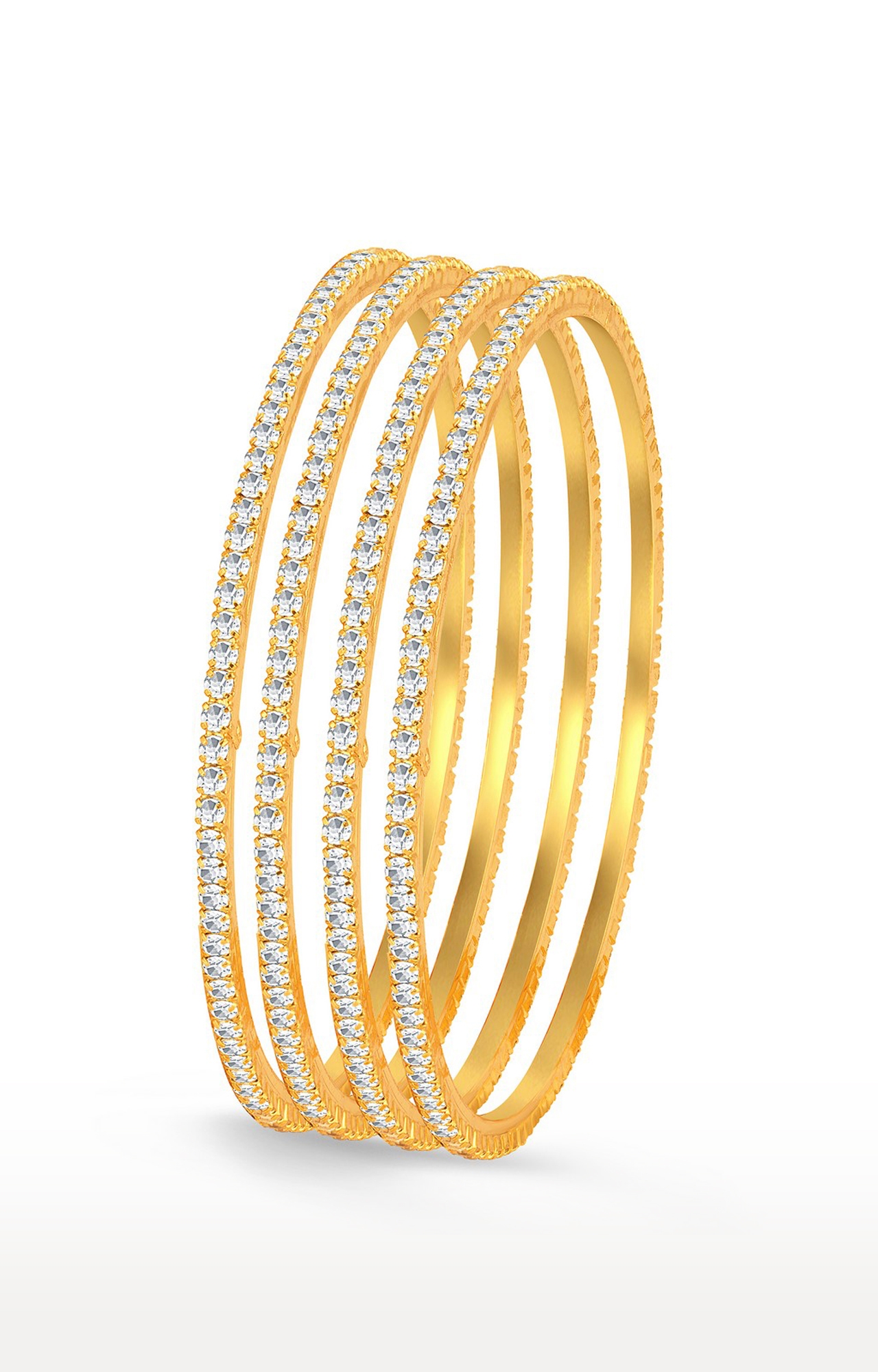 SUKKHI | Sukkhi Classy Gold Plated Set Of 4 Austrian Diamond Bangles For Women