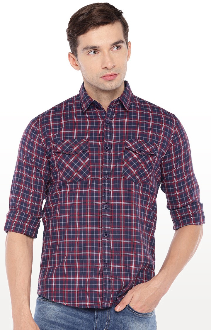 globus | Red Checked Casual Shirt