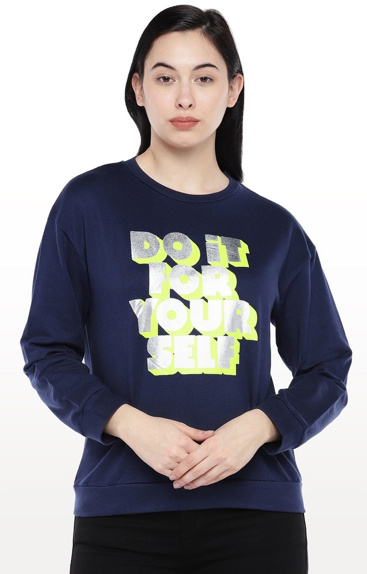 globus | Blue Printed Sweatshirt