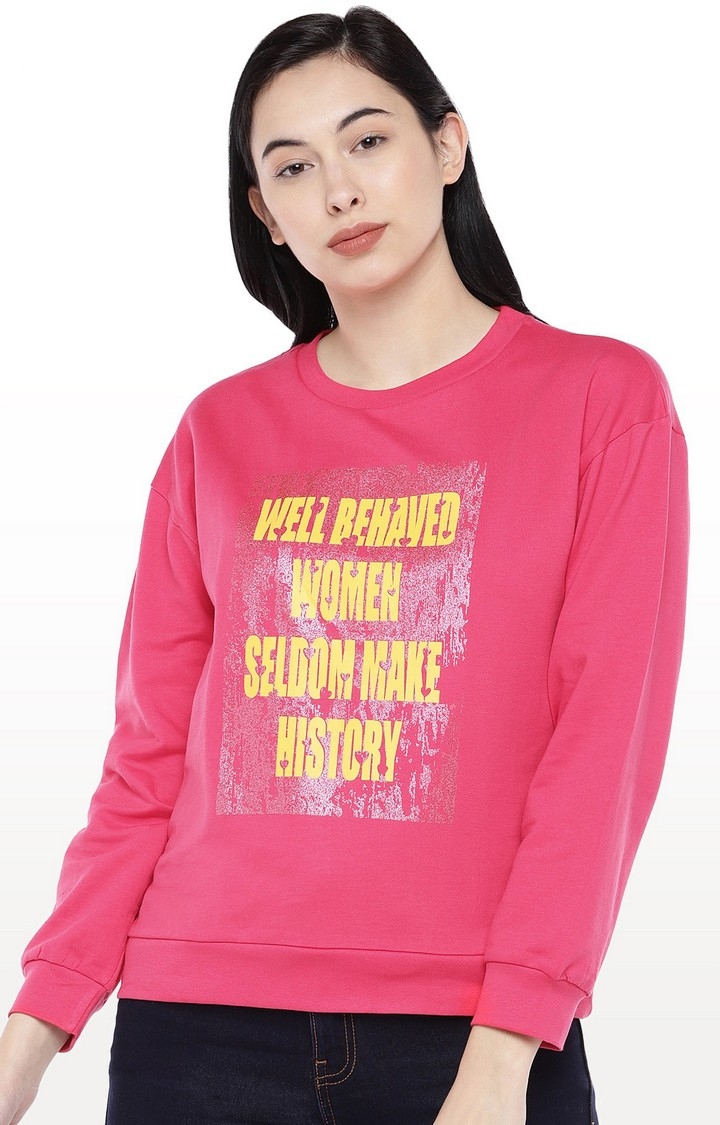 globus | Pink Printed Sweatshirt