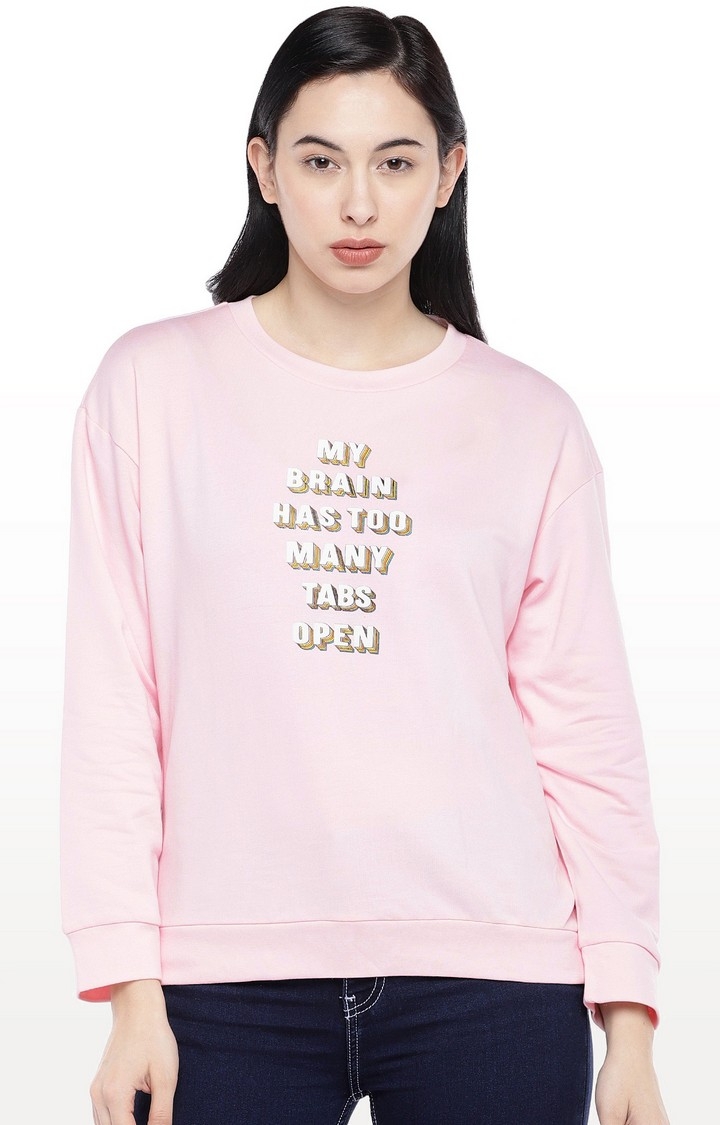 globus | Pink Printed Sweatshirt