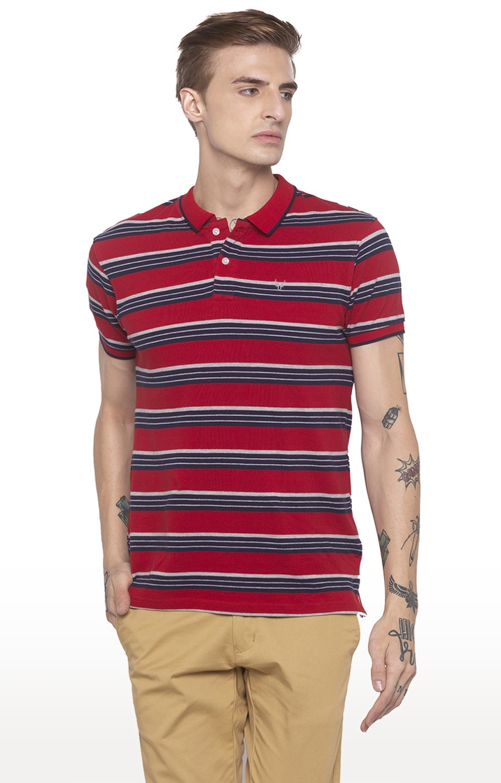 globus | Red Striped Polo