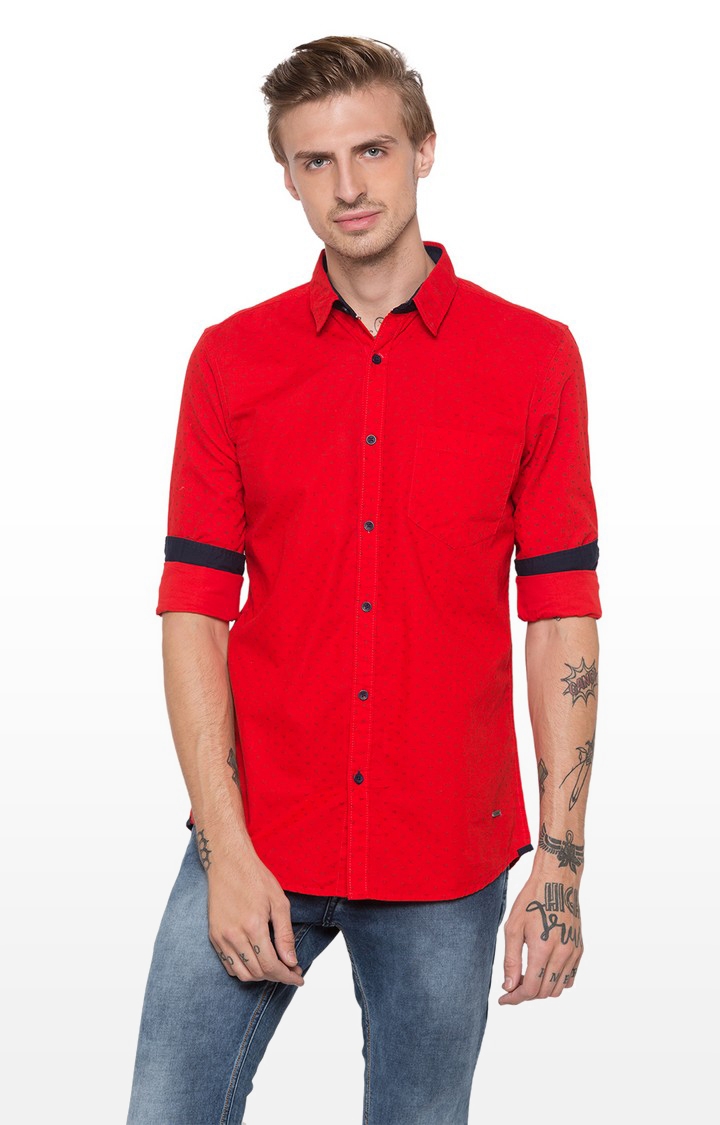 globus | Red Printed Casual Shirt