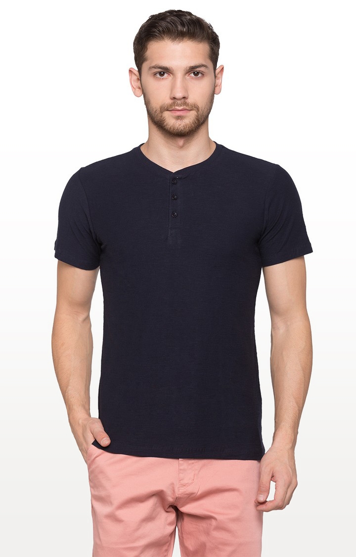 Blue Solid T-Shirt