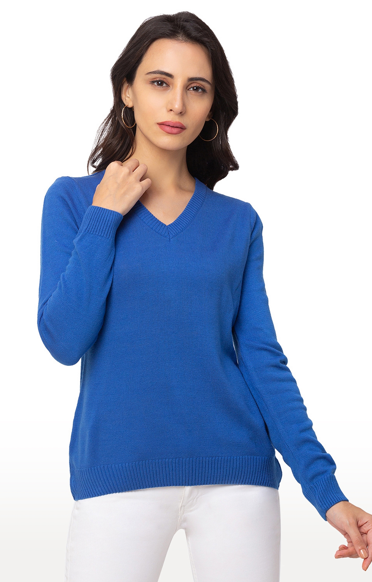 globus | Blue Solid Sweater