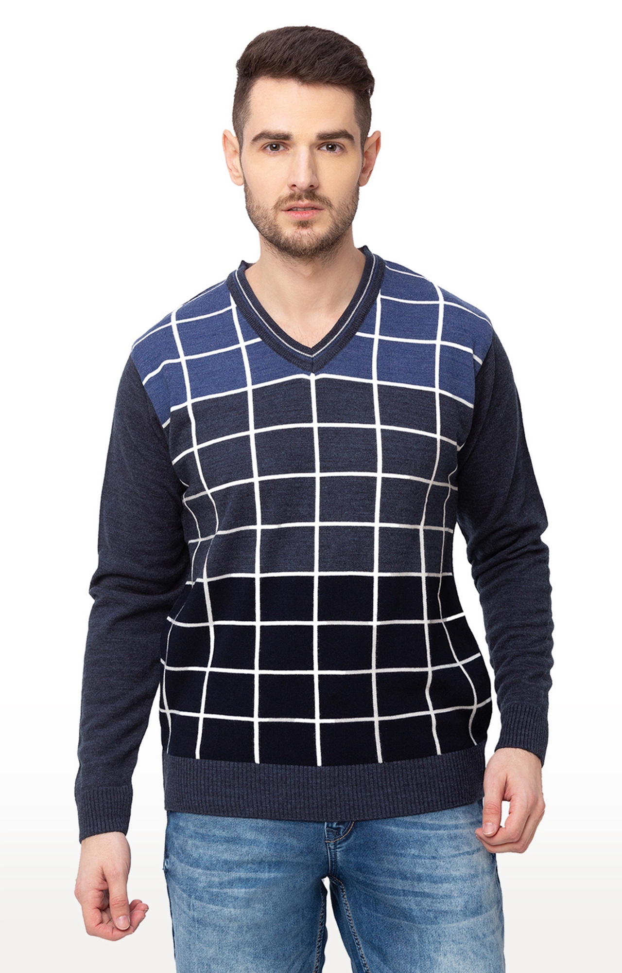 globus | Blue Checked Sweater