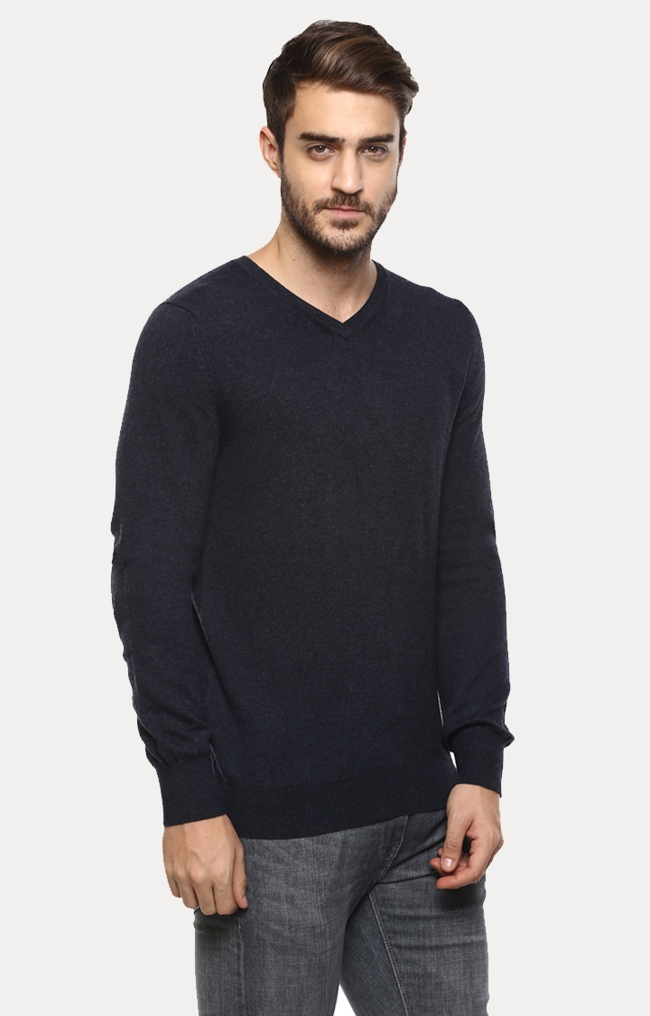 celio | Navy Solid Sweater