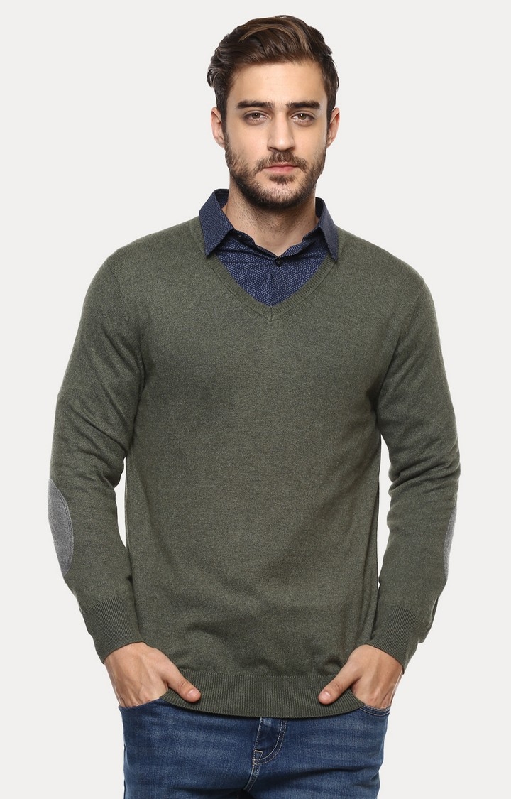 celio | Green Solid Sweater 0