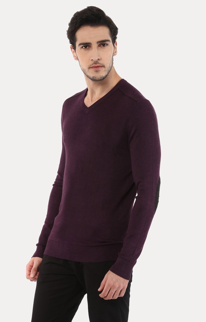 celio | Jegivre Maroon Solid Sweater 2