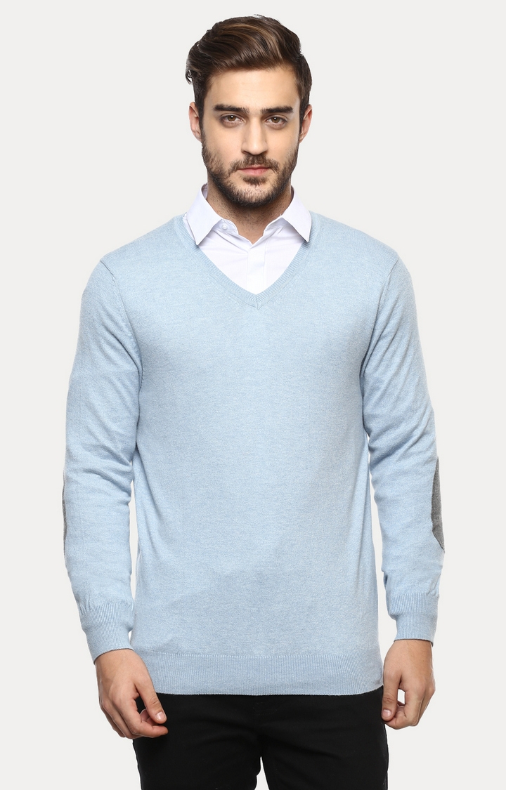 celio | Blue Solid Sweater