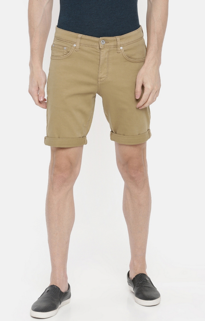 celio | Tan Solid Shorts