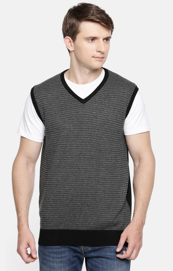 celio | Black Melange Straight Fit Sweater