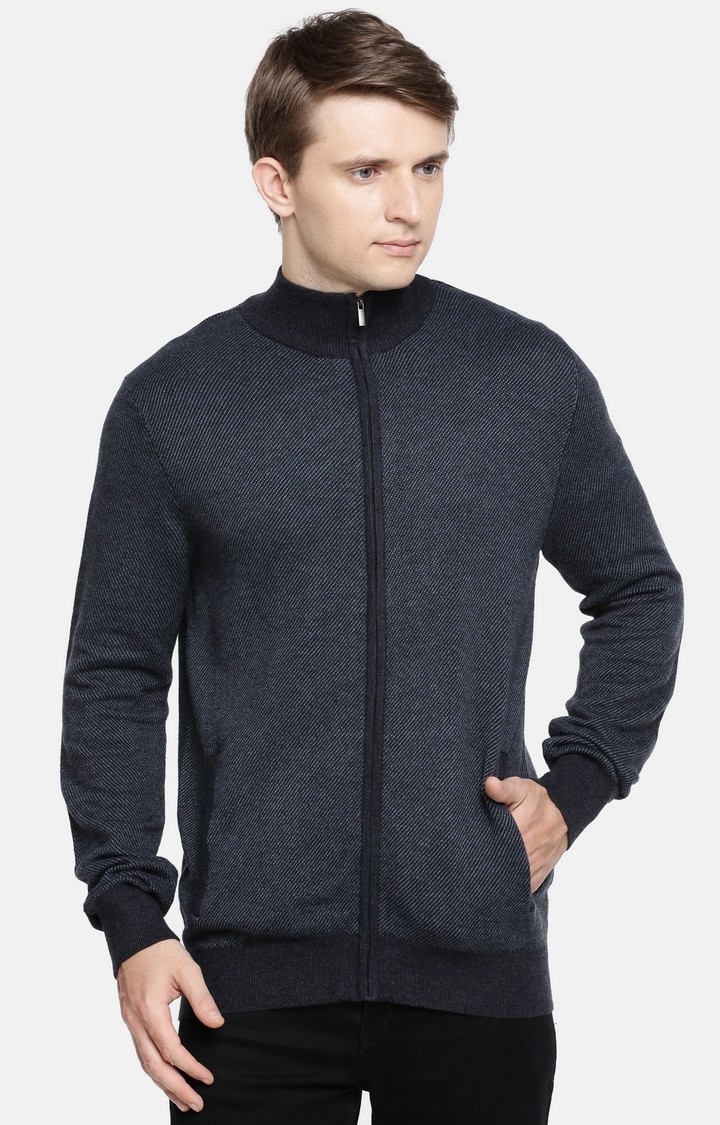 celio | Navy Melange Straight Fit Sweater