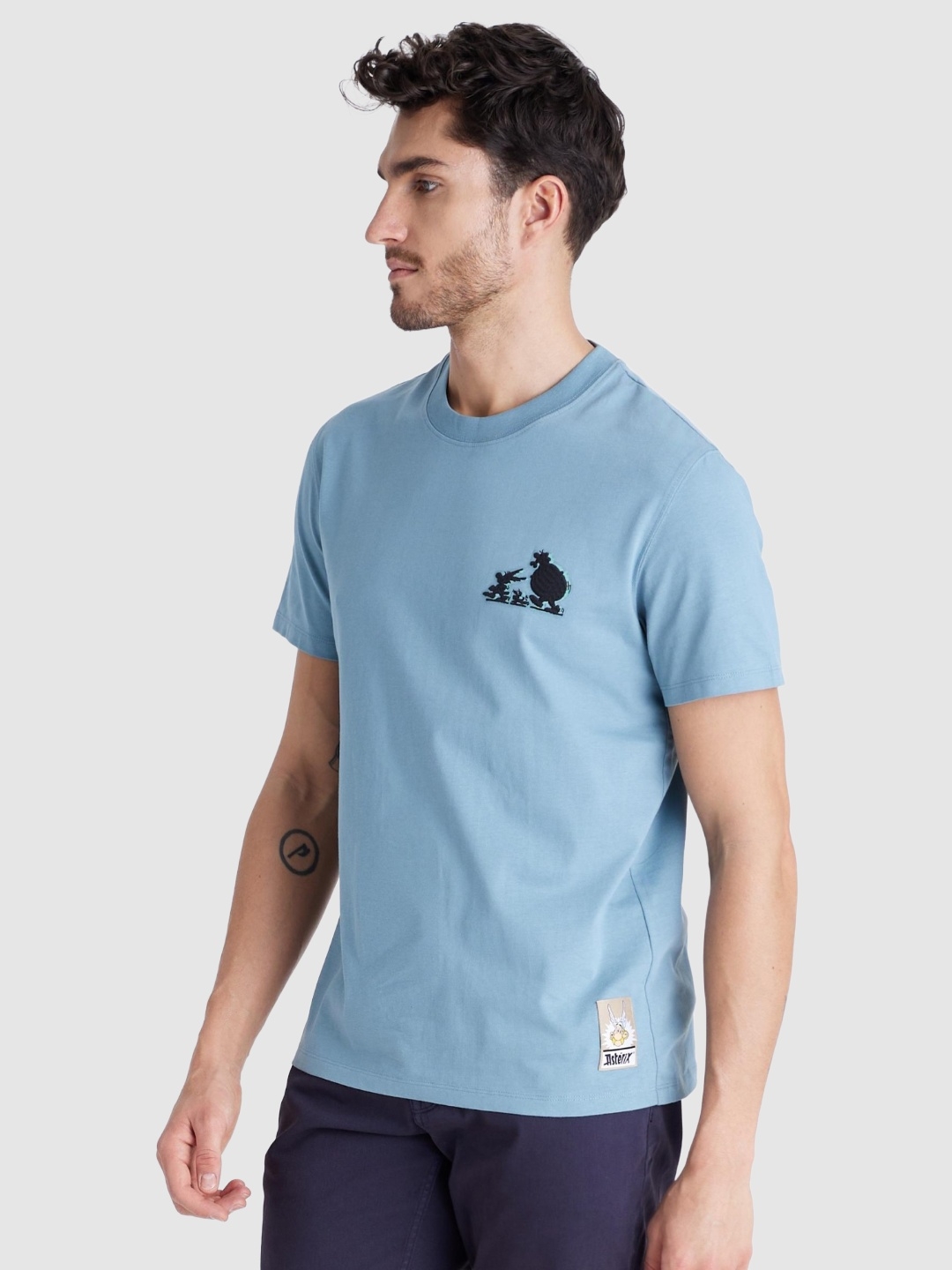 Celio Asterix Blue Short Sleeves Round Neck Tshirts