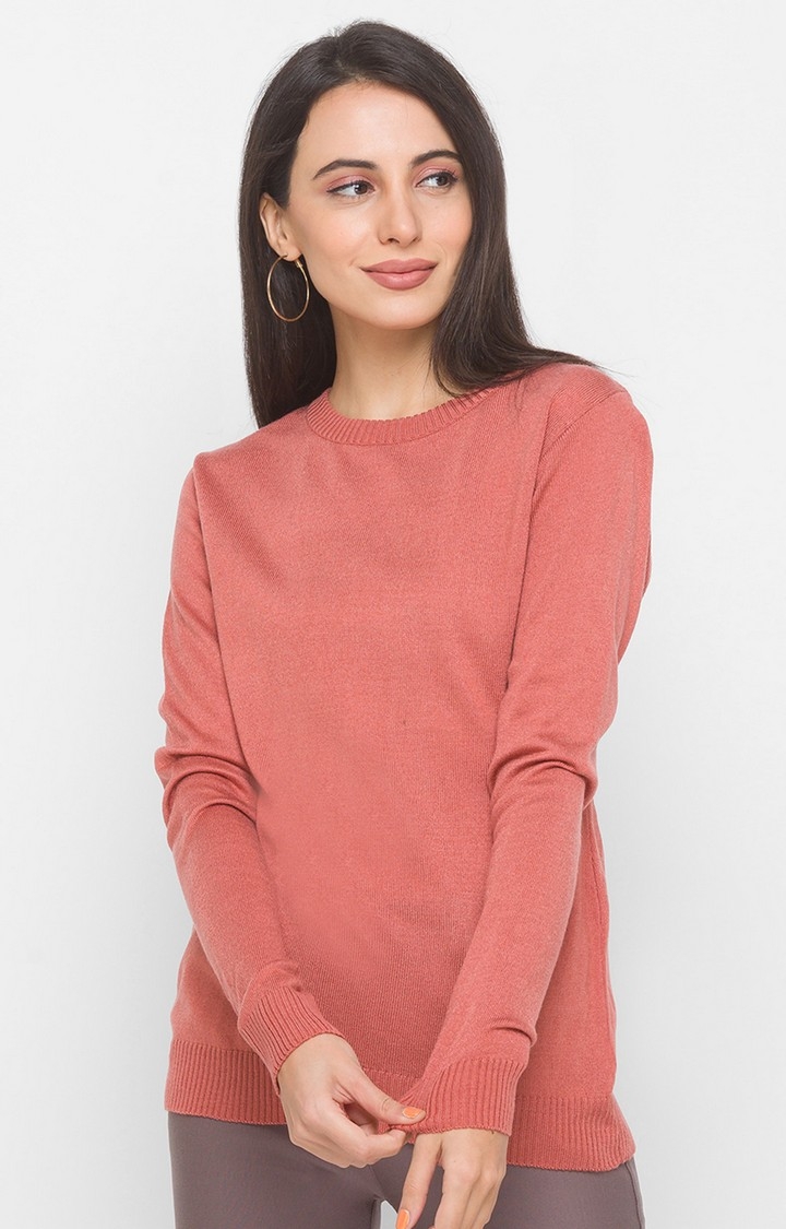 globus | Orange Solid Sweater